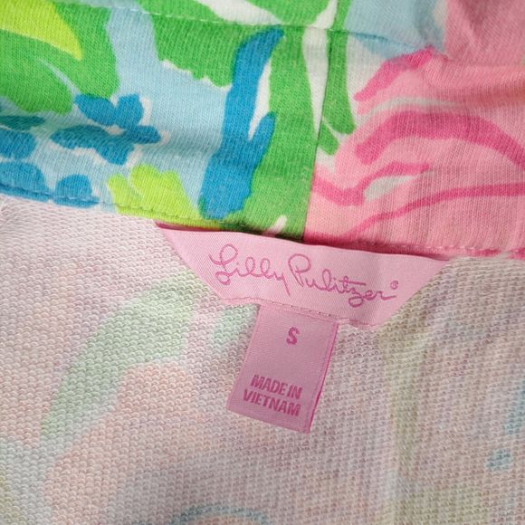 Lilly Pulitzer Skipper Popover Coat Jacket Women Small 1/2 Zip Floral - Picture 9 of 12